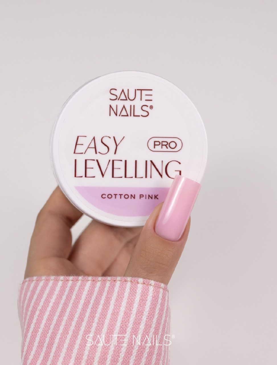 Saute Nails Easy Levelling Cotton Pink – Gel de Construction Rose Coton Naturel