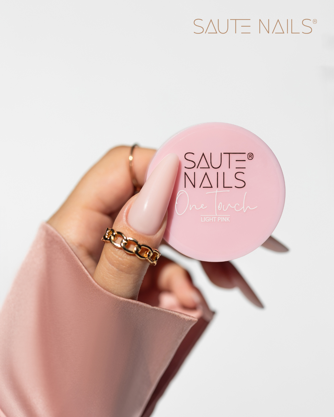 Saute Nails One Touch Light Pink 50Gr – Gel de Construction Rose Clair