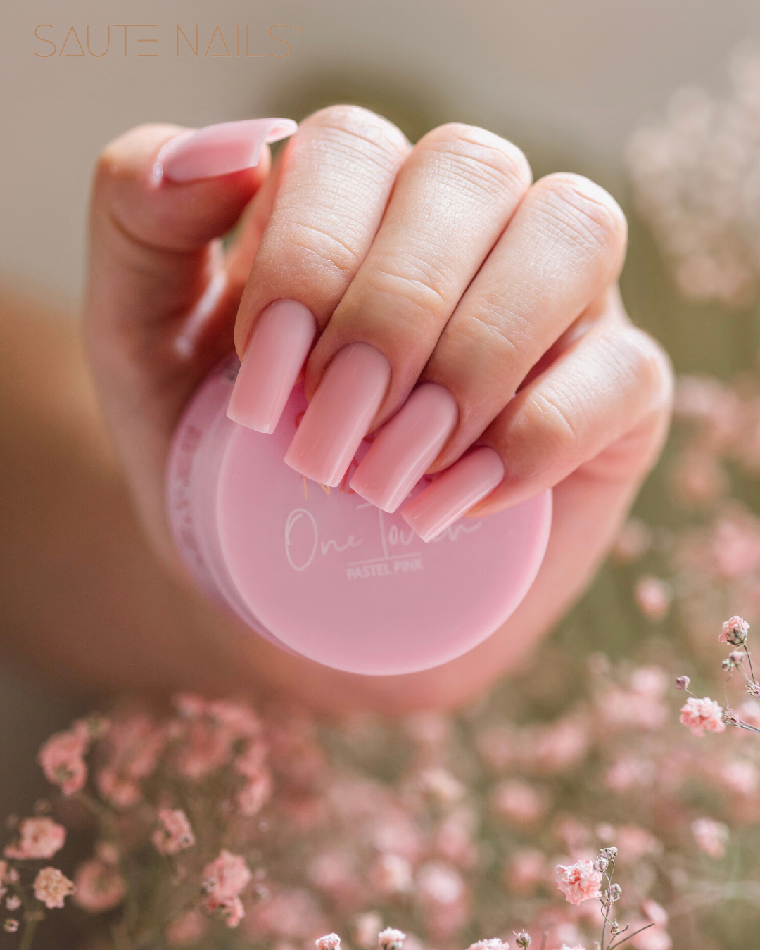 Saute Nails One Touch Pastel Pink – Gel de Construction Rose Pastel