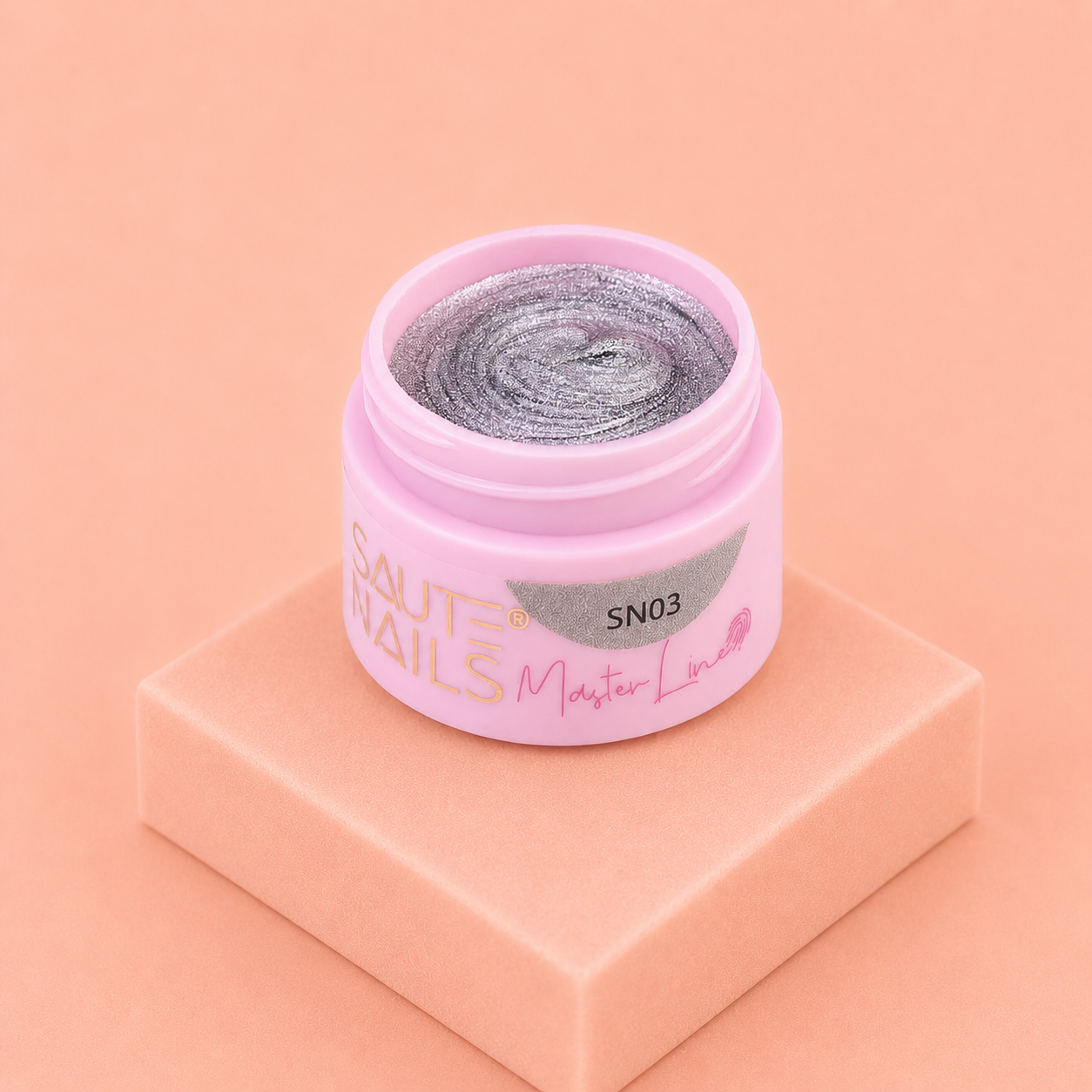 Saute Nails Master Line SN03 – Gel de Décoration Argenté pour Nail Art