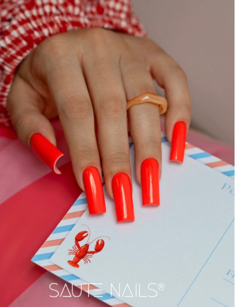 Couleur Semi-Permanente Saute Nails n°309 Juicy Lucy  – Orange Flash