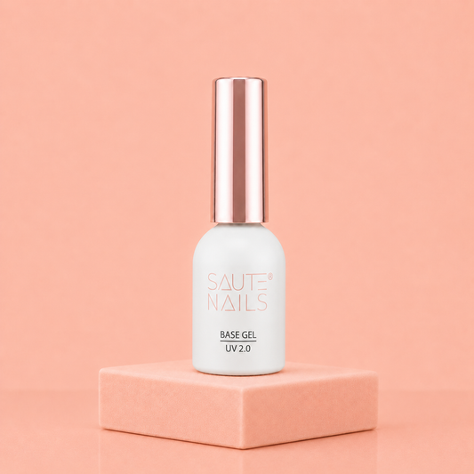 Saute Nails Base Gel UV 2.0 – Base Gel UV avec Fibres Renforçantes 8 ml