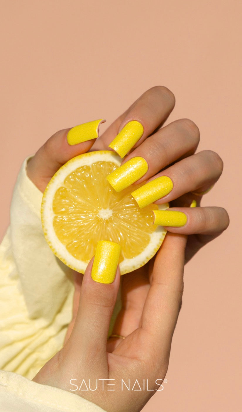 Couleur Semi-Permanente Saute Nails n°302 Lemon Pop – Jaune Pailleté