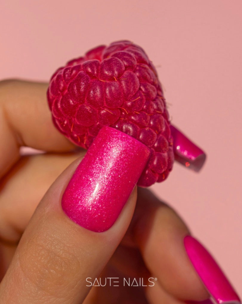 Couleur Semi-Permanente Saute Nails n°304 Juicy Berry  – Rose Pailleté