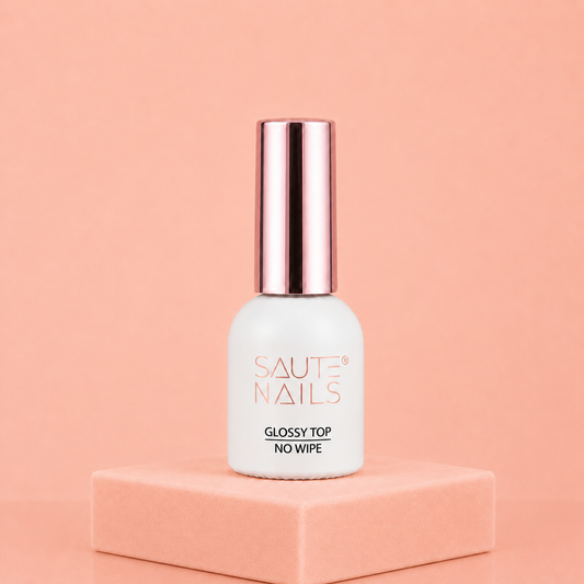 Saute Nails Glossy Top No Wipe – Top Coat Brillant Sans Résidu