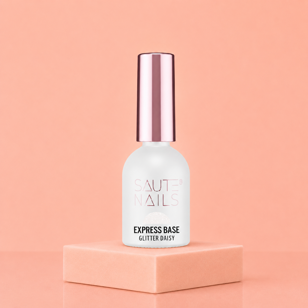 Saute Nails Express Base Glitter Daisy – Base Cover Blanc Pailleté 8 ml