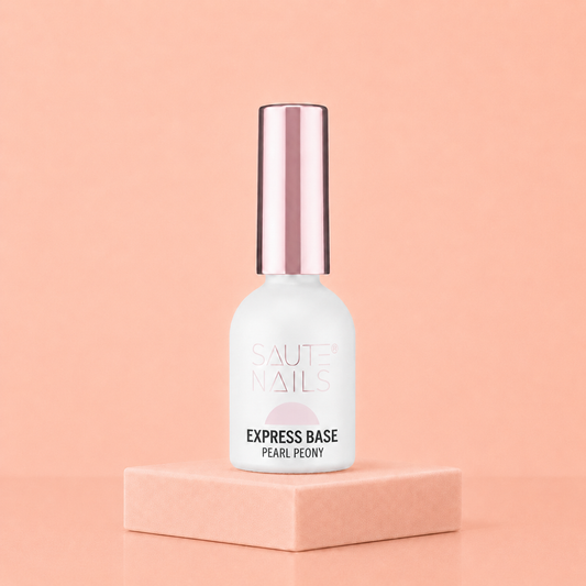 Saute Nails Express Base Pearl Peony – Base Cover Rose Poudré Nacré 8 ml