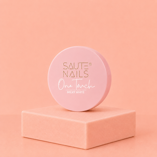 Saute Nails One Touch Milky White – Gel de Construction Blanc Lacté
