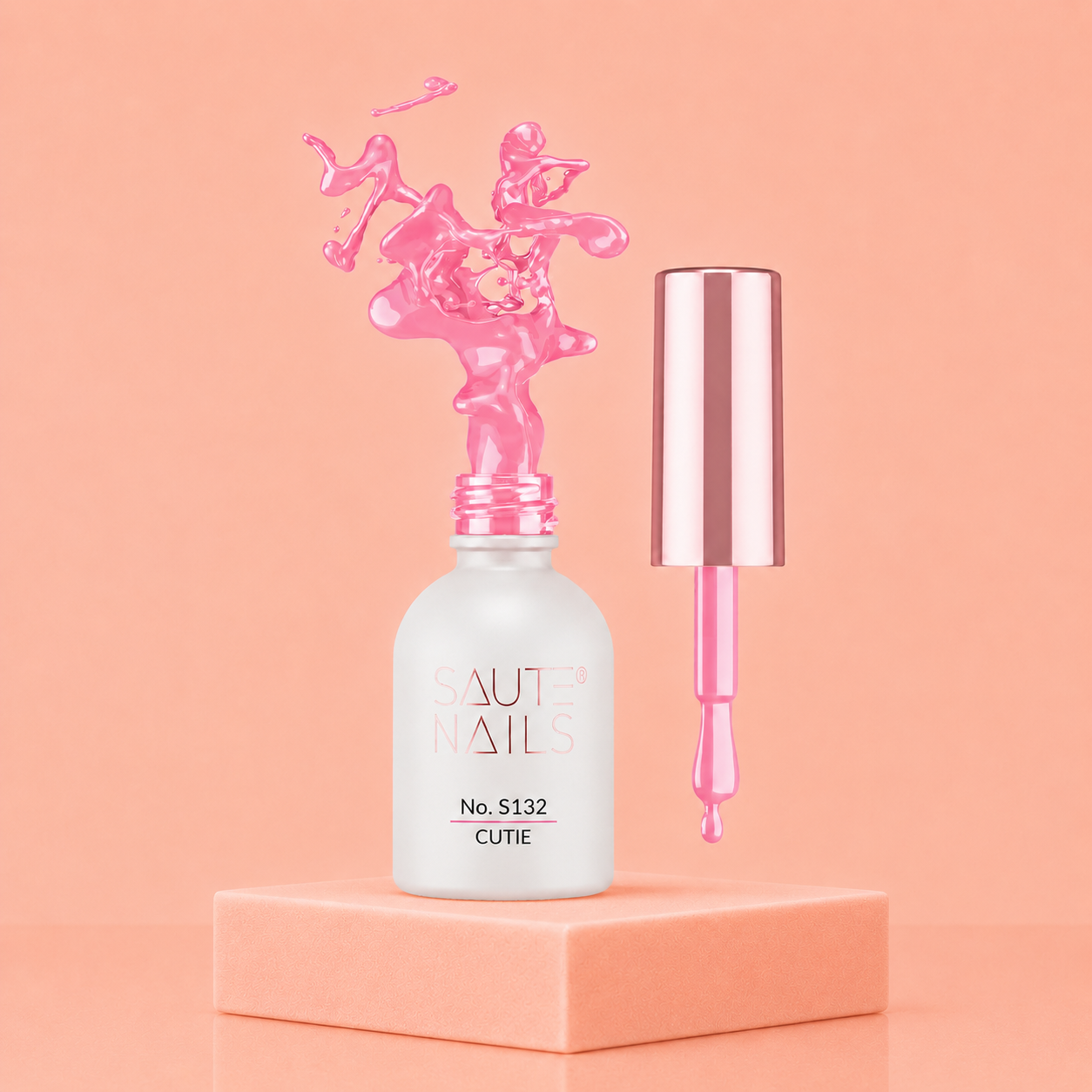 Couleur Semi-Permanente Saute Nails n°132 Cutie – Rose Intense et Vibrant
