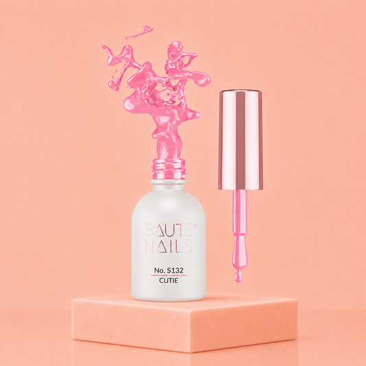 Couleur Semi-Permanente Saute Nails n°132 Cutie – Rose Intense et Vibrant