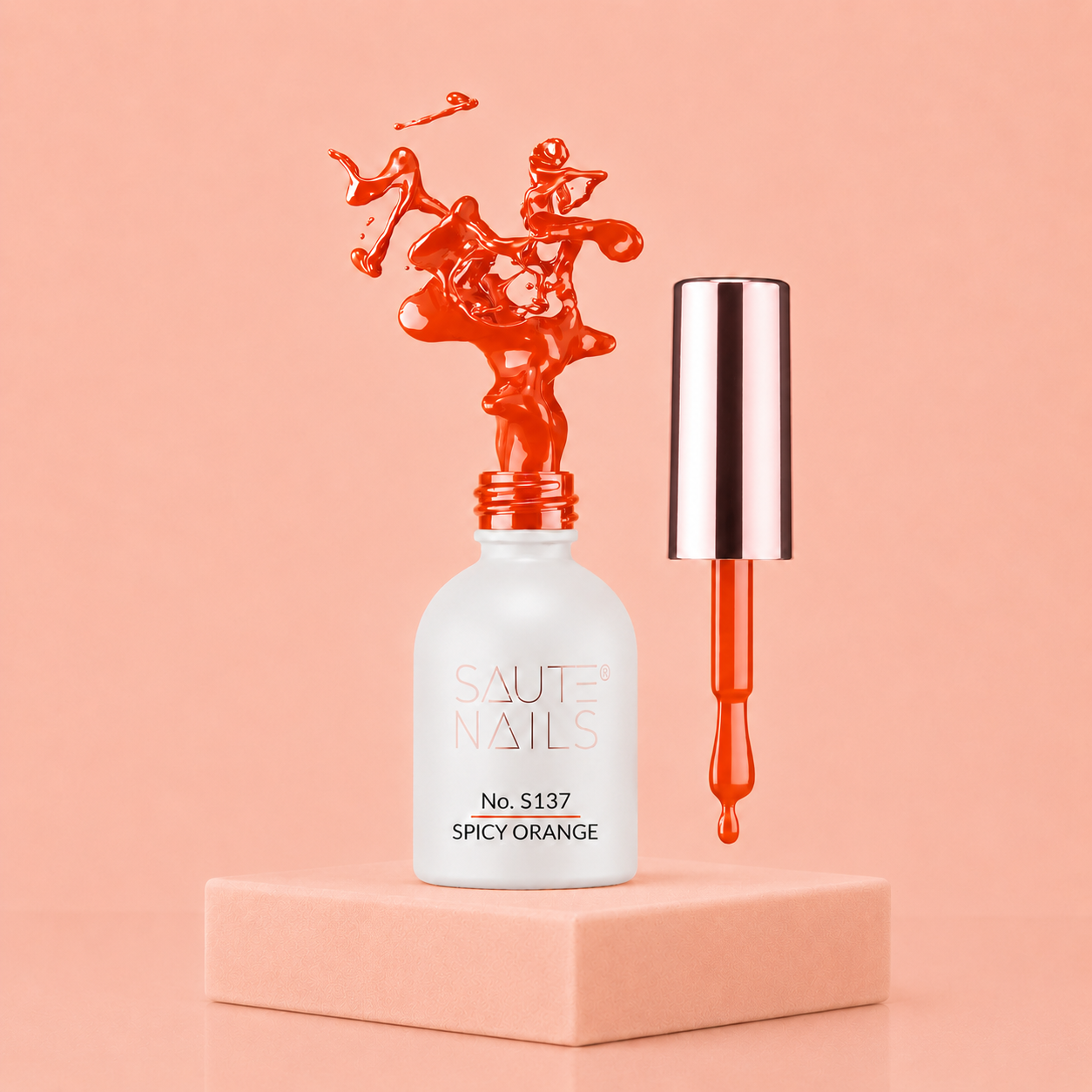 Couleur Semi-Permanente Saute Nails n°137 Spicy Orange – Orange Intense et Énergique