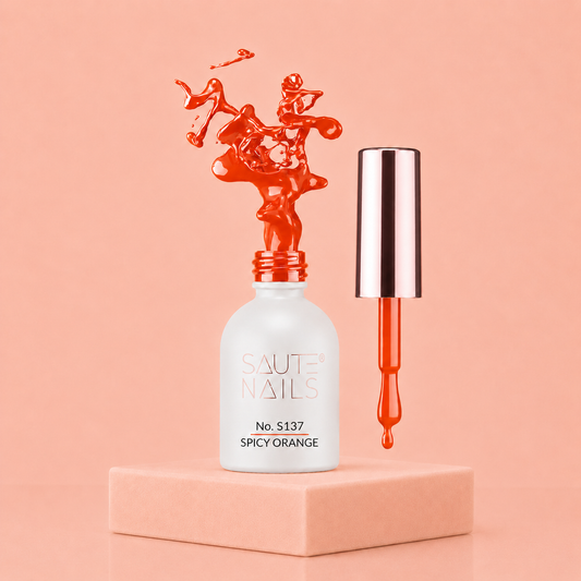 Couleur Semi-Permanente Saute Nails n°137 Spicy Orange – Orange Intense et Énergique