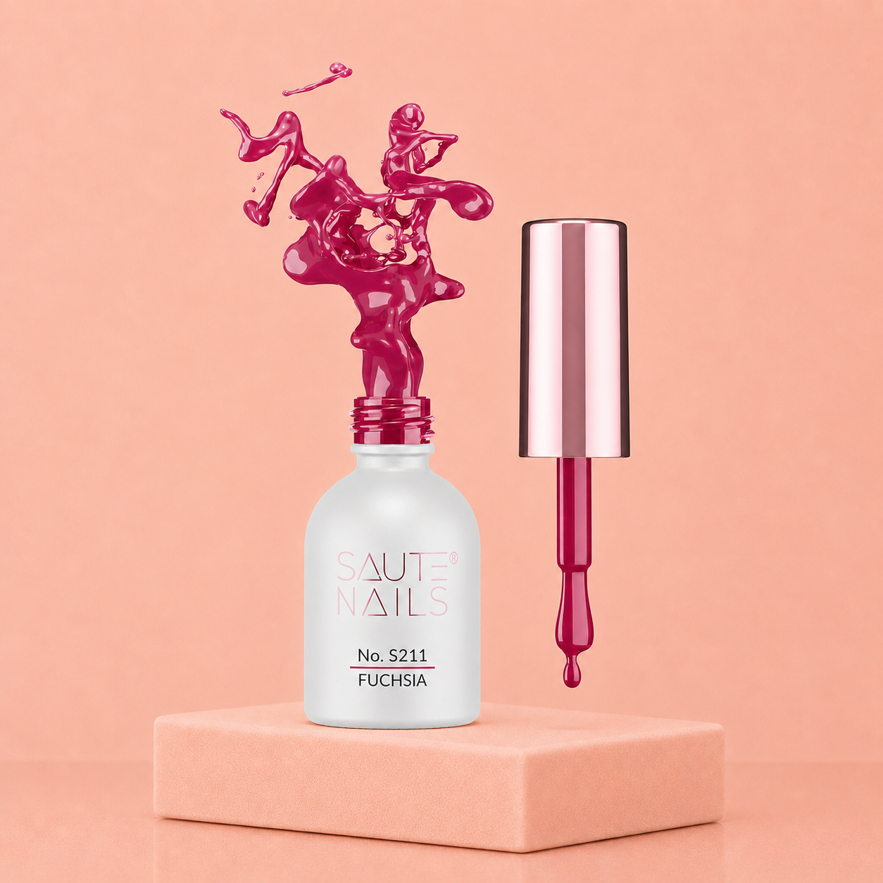 Couleur Semi-Permanente Saute Nails n°S211 Fuschia – Fuchsia Intense et Lumineux
