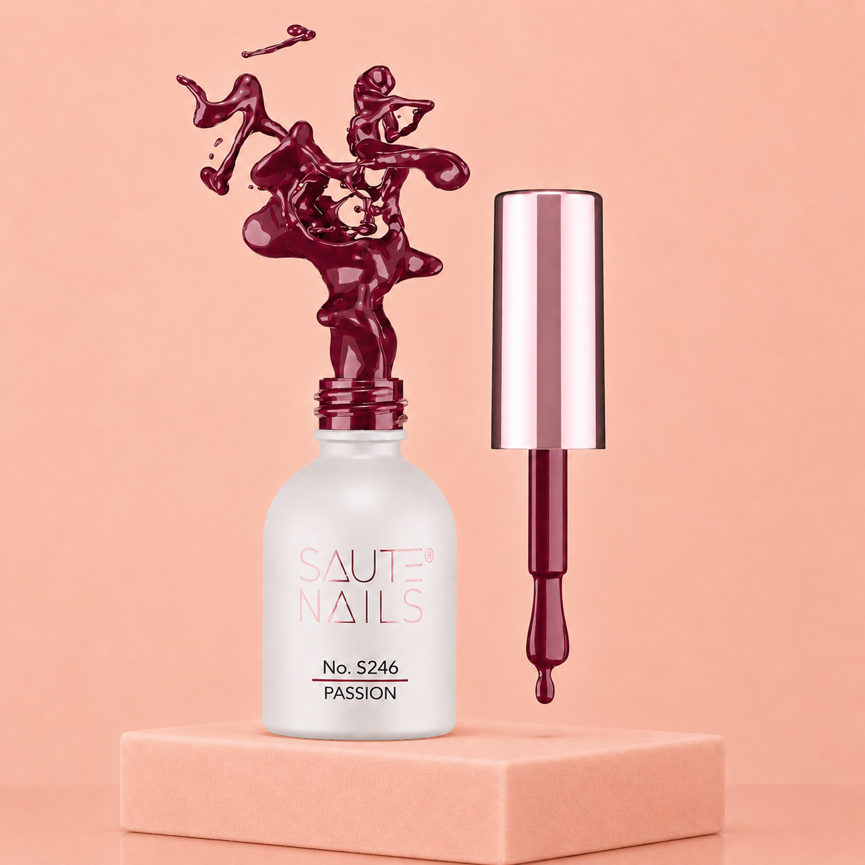 Couleur Semi-Permanente Saute Nails n°S246 Passion – Rouge Framboise Intense