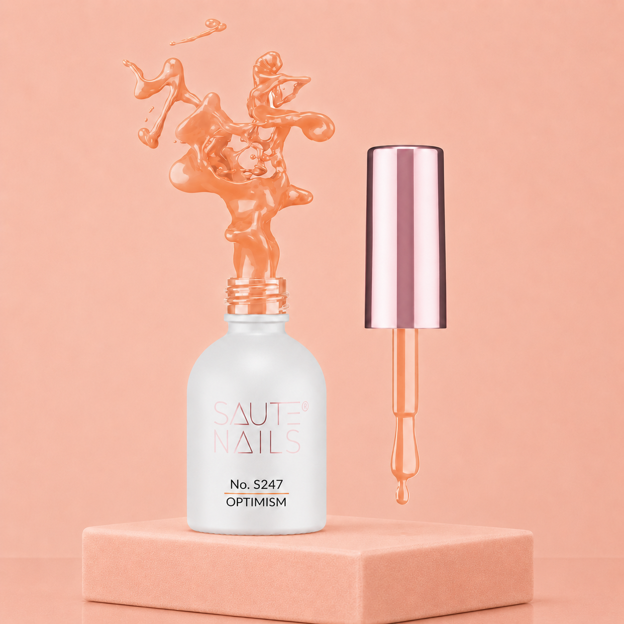 Couleur Semi-Permanente Saute Nails n°S247 Optimism – Orange Corail Éclatant