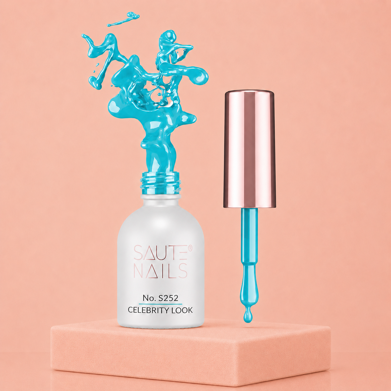 Couleur Semi-Permanente Saute Nails n°S252 Celebrity Look – Turquoise Néon Intense