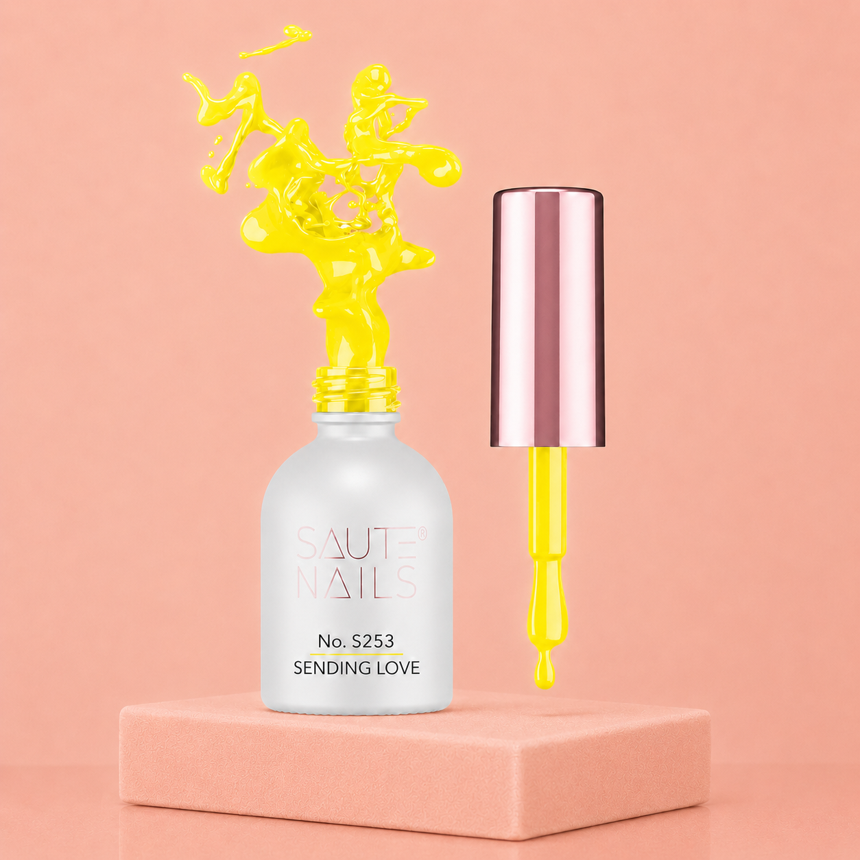 Couleur Semi-Permanente Saute Nails n°S253 Sending Love – Jaune Citron Néon