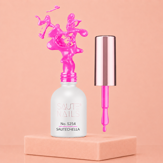 Couleur Semi-Permanente Saute Nails n°S254 Sautechella – Rose Néon Barbie Ultra Intense