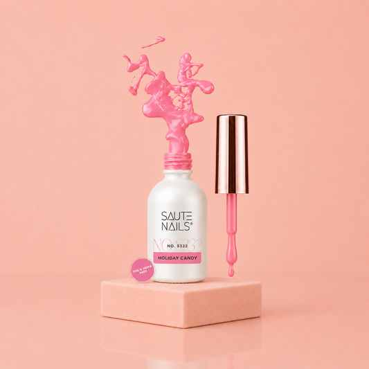 Couleur Semi-Permanente Saute Nails n°S332 Holiday Candy – Framboise Intense Scintillante