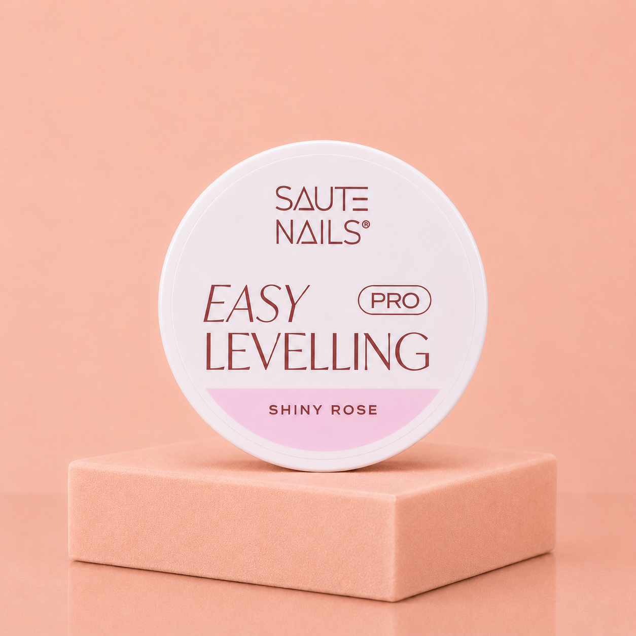 Saute Nails Easy Levelling Shiny Rose – Gel de Construction Rose Scintillant