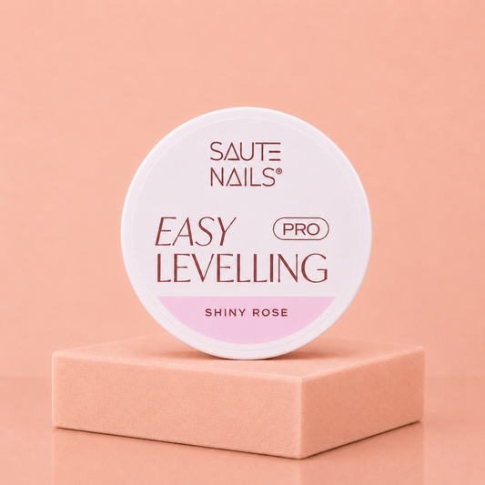 Saute Nails Easy Levelling Shiny Rose – Gel de Construction Rose Scintillant
