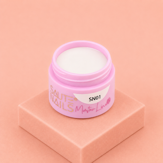 Saute Nails Master Line SN01 – Gel de Décoration Blanc pour Nail Art